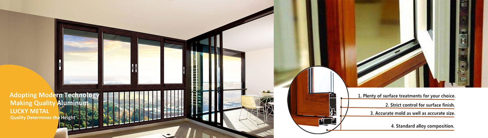 profils en aluminium d'extrusion