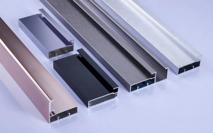 Kitchen Aluminium Cabinet Door Frame Edge Profile Extrusion Champagne ...