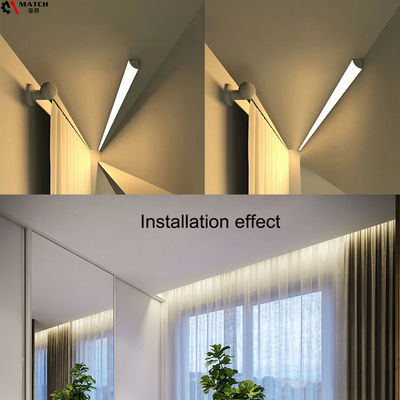 Corner Mounted 2835 Aluminium Led Strip Profile Corner Extrusion