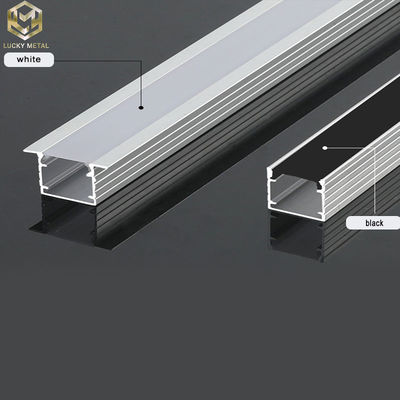 Linear Slot 6063 Aluminium Led Strip Profile Andoized Finish Customized