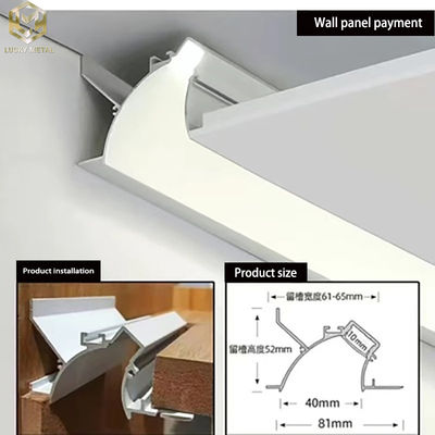 Embedded Corner Profile Light Aluminum Strip Light Channels for Drywall Lighting