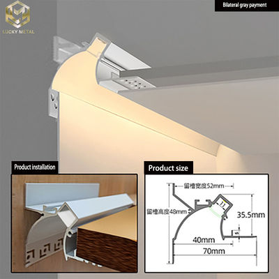Embedded Corner Profile Light Aluminum Strip Light Channels for Drywall Lighting