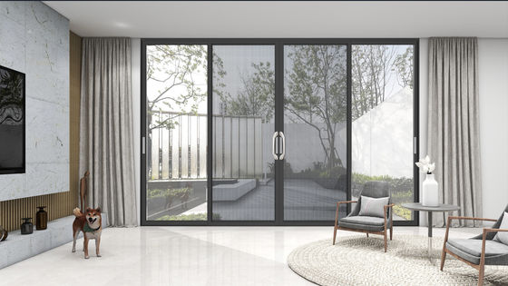 Hurricane Proof Aluminium Glass Sliding Doors 4 Tracks For Casement