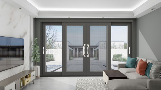 Hurricane Proof Aluminium Glass Sliding Doors 4 Tracks For Casement