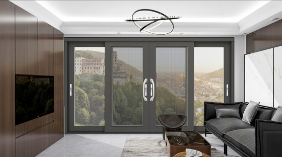 Hurricane Proof Aluminium Glass Sliding Doors 4 Tracks For Casement