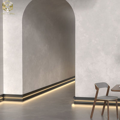 Brushed Finish Aluminium Skirting Board Trim Waterproof For Indoor Decoration