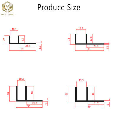 F Section Champagne Aluminium Door Profile Standard Extruded Aluminum Profiles