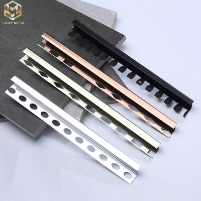 OEM Extruded Aluminum Profiles Transition Trim For Door Ceramic Wall Panel