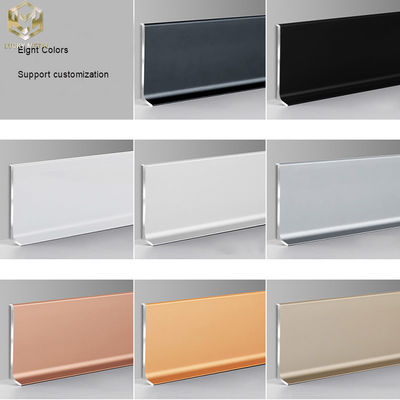 Residential Recessed Aluminium Skirting Profile Electroplated Finish