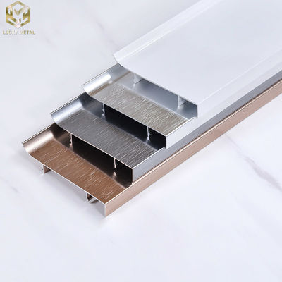 Free Sample Customized Metal Aluminum Baseboard Champagne Color Skirting Board