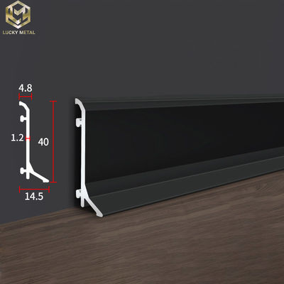 Anodized Finish Aluminium Skirting Extrusion Profile Customized Length