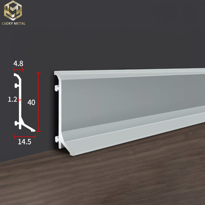 Anodized Finish Aluminium Skirting Extrusion Profile Customized Length