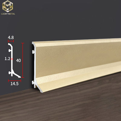 Extrusion Recessed Aluminium Skirting Profile Baseboards Electroplating Finish