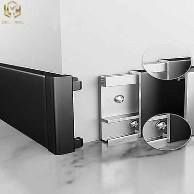 Anodized Kitchen Aluminium Skirting Contemporary Skirting Boards Customized