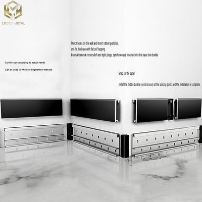 Anodized Kitchen Aluminium Skirting Contemporary Skirting Boards Customized