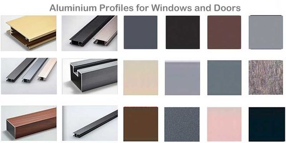Anodized Extrusion Aluminium Door Frame Profile For Glass Sliding Door
