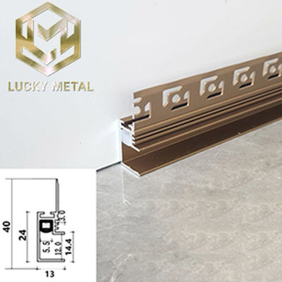 Sleek Plaster-in Baseboard Aluminum Profiles For Skirting Board Or Windowsill