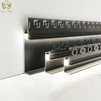 Anodizing LED Aluminium Skirting Profile Board 50mm Customized