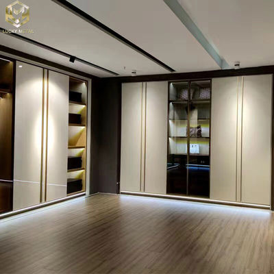 Brushed Aluminium Skirting Profile With Led Lights Commercial Buliding