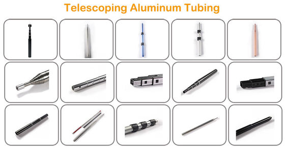 Round 6063 6061 Aluminium Tube Pipe Telescopic Customized
