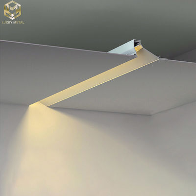 Angled Aluminium Strip Light Channel Profile 50mm For Flush Mount Lighting