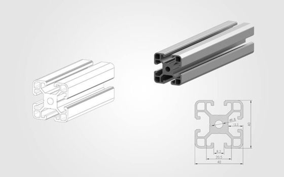 Lightweight Aluminum T Slot Profile Extrusion 40x40 6063 ODM