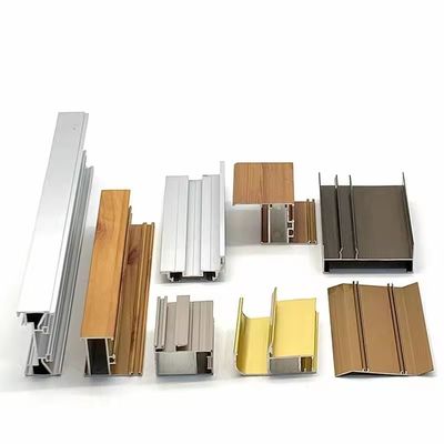 Electrophoresis 6063 Aluminium Door Frame Profile Extrusion Customized