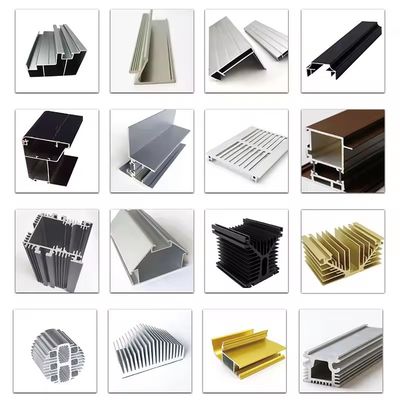 Electrophoresis 6063 Aluminium Door Frame Profile Extrusion Customized