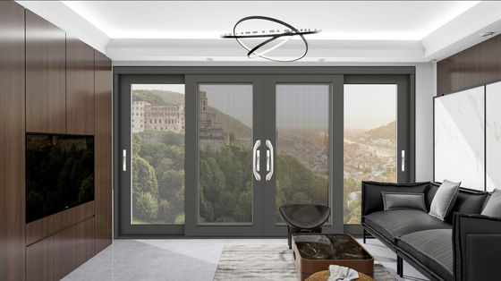 Customized Surface Treatments Aluminum Extrusion Sliding Door Frame Profile