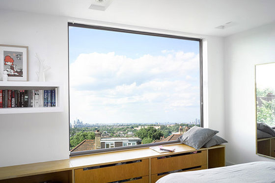 Panoramic Views Fixed Window Frame Aluminum Profile