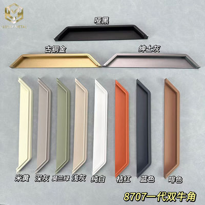 Eco-Friendly Matte Aluminum Hidden Handles Impact-Resistant Finish Silent Closing