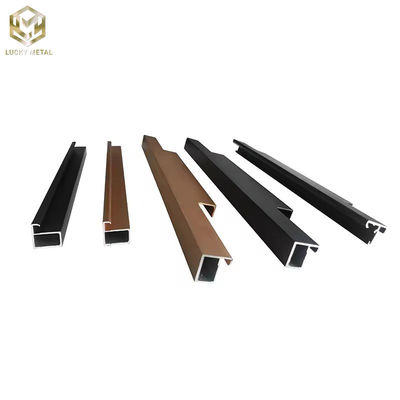 Kitchen Cabinet Aluminum Alloy Door Profiles Frame Anodizing Aluminium Profile Extrusion With Custom F Handles