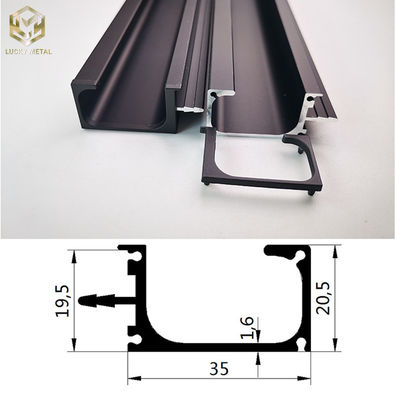 Furniture C Type Kitchen Wardrobe Aluminum Hand Profile Handle Black Handle