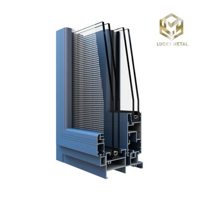 Powder Coated 38mm Sliding Door Frame Profile With Sound Insulation