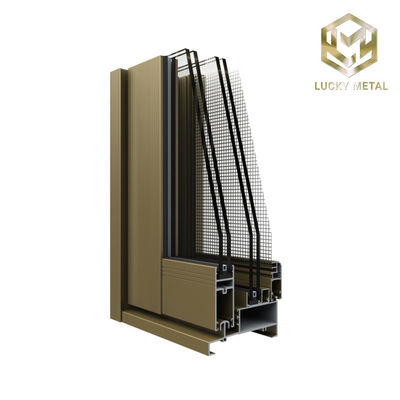 Fireproof 2.5mm Wall Thickness Aluminium Door Frame Profile For High-Rise Buildings