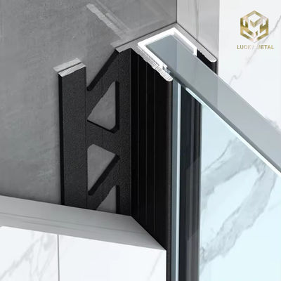 Glass Aluminum F Channel Profile U Extrusion Glass Holder Profile For Shower Room