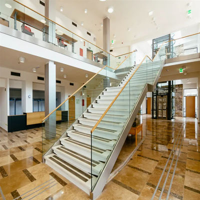 ​Sleek Frameless Glass Railing Aluminum Alloy Support Structure