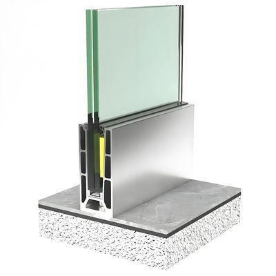 Weatherproof Aluminum Glass Staircase Fence ISO9001 Certified