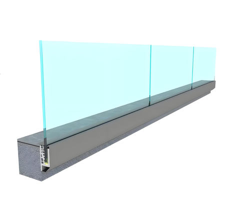 Commercial Grade Aluminum Glass Balustrade For Poolside Applications