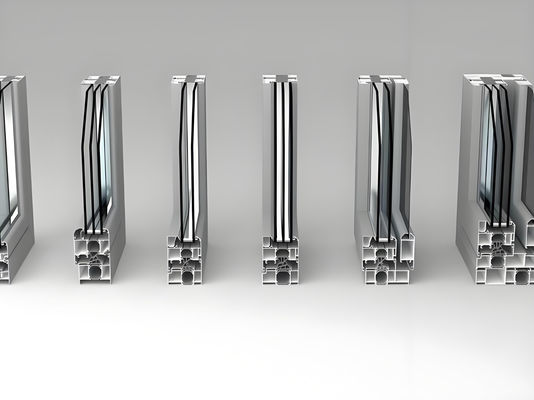 Thermal Break Aluminium Door Frame Profile 50mm With Multi-Chamber Design