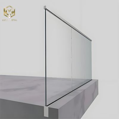 Anti-Corrosion Aluminum Framed Glass Fence With 1.5m Height For Coastal Areas