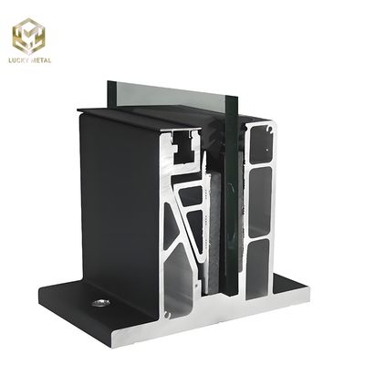 Frameless Glass Aluminum Railing Fence With Stainless Steel Brackets