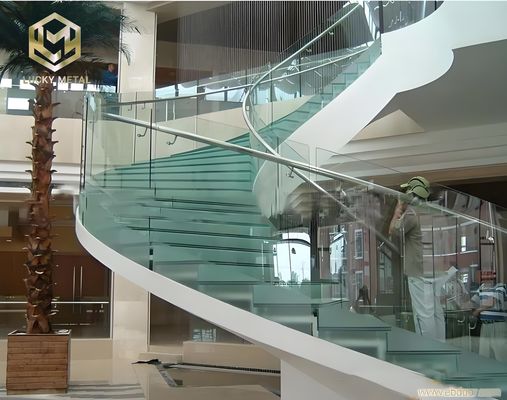 Adjustable Height 1.2m Aluminum Glass Balcony Fence Easy Installation