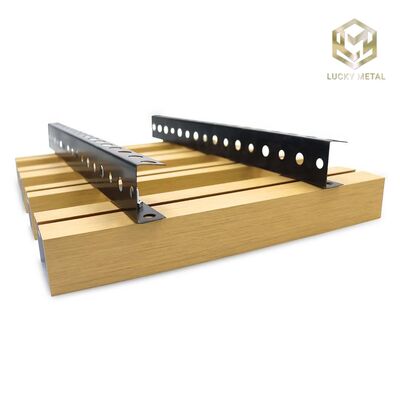 Aluminum Square Ceiling Profile Wood Grain Modern Simple Design Spray Paint Finish Soundproof Ceiling Grid for Airports Shopping
