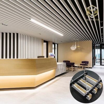 Factory Outlet Aluminum Wood Baffle Ceilings System Metal Decorative Suspended Ceiling