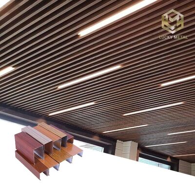 Aluminum Profile Baffle Metal Suspended Ceiling Baffle Perforated Ventilated Tile Ceiling