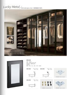 Anodized Aluminium Cabinet Door Frame with Customized Length for Kitchen Cabinets