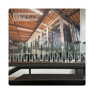 Customizable Aluminum Glass Fence with Tempered and Laminated Glass for 1200Pa Wind Load Resistance and Anodizing Powder Coating