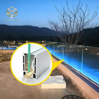 Frameless Glass Balustrade with Tempered and Laminated Glass Featuring 1200Pa Wind Load Resistance and Anodizing or Powder Coating