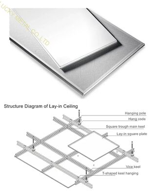 China Manufacturer Decorative Metal Aluminum Perforated Mesh Panels 600x600 Clip In Lay In Ceiling Tile